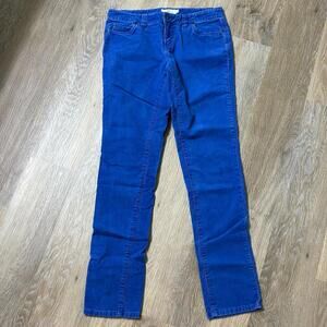 Vineyard Vines Corduroy Jeans Pants Women's 2 Blue Straight Zip Fly 100% Cotton